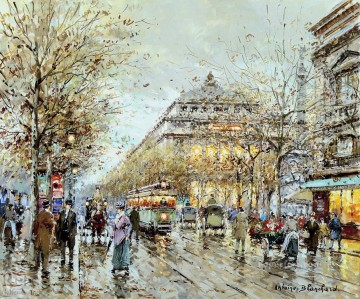  Paris Painting - antoine blanchard paris la chatelet